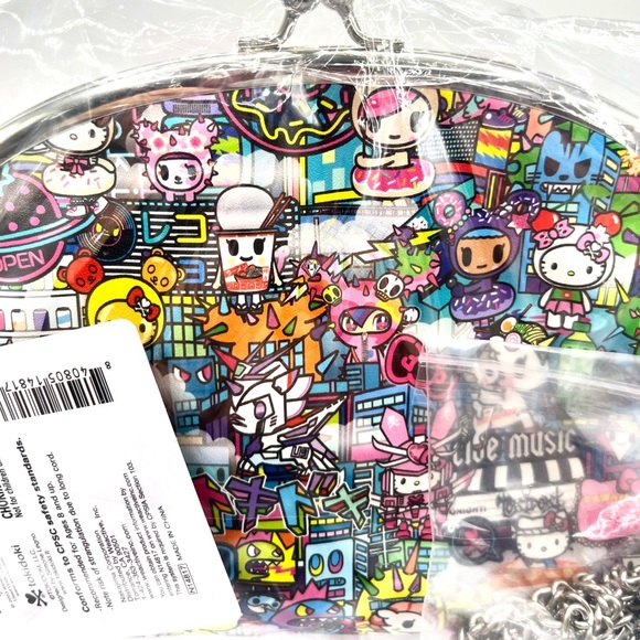 Tokidoki x Hello Kitty “ Midnight Metropolis” Kiss Lock Purse - Picture 4 of 5